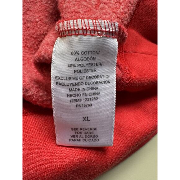 Champion Mens University Of Maryland Terps XL Red Embroidered Logo Hoodie - Picture 11 of 13